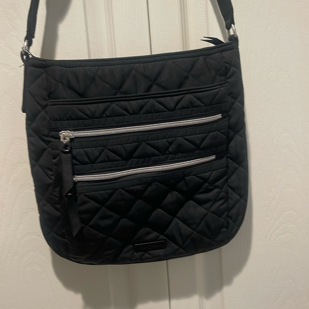 Vera Bradley quilted black crossbody. EUC.